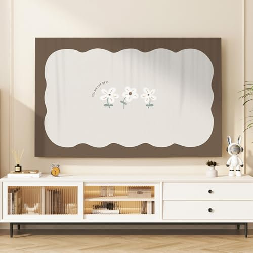 LDLCYCN F,50in, Couverture Anti-Poussière TV Protecteur D'affichage TV pour LCD Mené Couverture Poussière pour TV Bureau/Suspendu/Courbé Protecteur D'écran Smart TV Décoration Salon