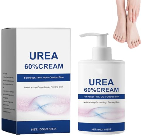 Urea Cream 60 Percent for Feet, Foot Nourishing Cream for Cracked and Dry Skin, Deeply Moisturizing & Repair, Callus Remover and Hard Skin Nourishes Soften, for Smoothing & Softens Skin (1pcs)