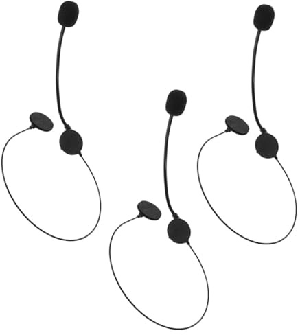 Abaodam 3Pcs Fake Microphone Headset Prop Lightweight Cosplay Accessory for Singer Star Costume Party Stage Shows