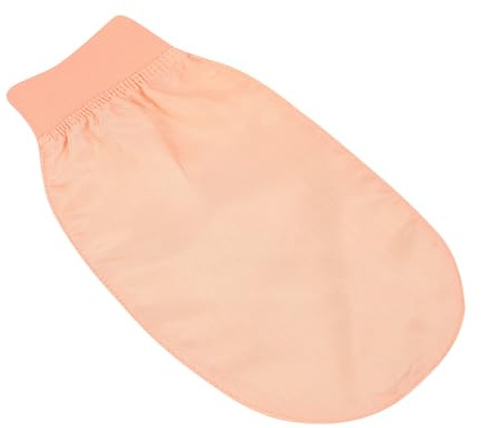 GANAZONO Doppelseitiger Peelinghandschuh aus Rayon für Hautreinigung und Sanftes Körperpeeling für Beine und Gesicht zu Hause oder Wohnheim Rosa