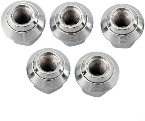 LatoYard 5er-Pack Chrom-Radmuttern für Ford Focus, Transit Connect, Mondeo, C-MAX, Kuga und Volvo C30, C70, S40, V40, V50 – direkter Ersatz