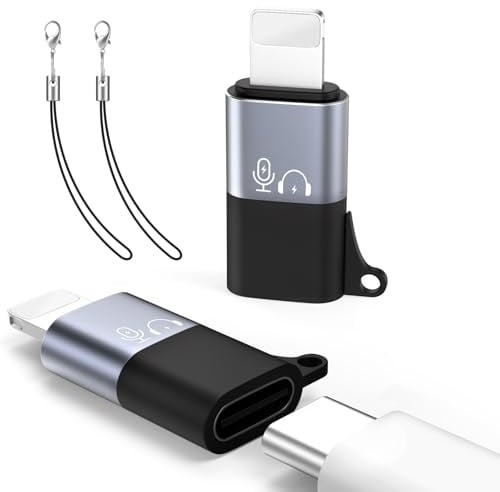 MoKo Adattatore da USB C a Lightning per DJI Mic Mini, iPhone a USBC Cuffie