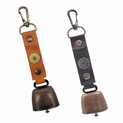 2 Pezzi Vintage Campanaccio Mucca Escursionismo Campana in Metallo | Campanelli Dell'Orso per Escursioni All'aperto, Ciondoli per Zaini, Collane di Animali