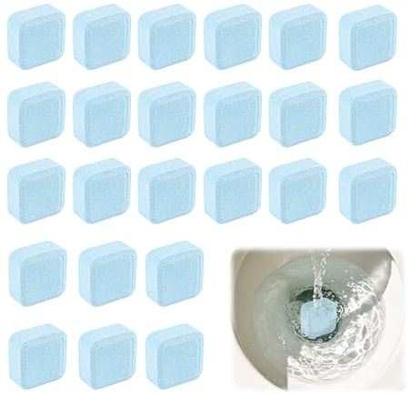 24 Pièces Tablettes Nettoyantes Toilette, Nettoyant WC, Détartrant Toilettes Extra Fort Contre Tartre, Pastilles Pour WC, Urinoir Nettoyage Tablettes, Active Nettoyant