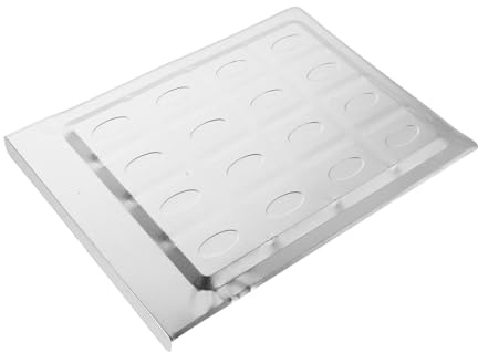 SHERCHPRY Heater Debris Pan 8x6 Inch Silver Metal Ash Pan for Fire Pit Log Burner Residue Collection Removable Tray for Indoor Office Use