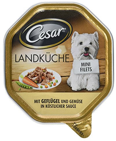 Cesar Landküche Hundefutter mit Geflügel und Gemüse in Sauce, 150 g