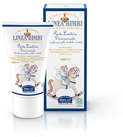 Helan, Linie Kinder Bio, beruhigende Paste, Entötung, Windelwechselpaste, mit Panthenol und Zinkoxid, für empfindliche und gereizte Haut, 50 ml