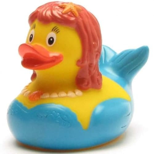 Duckshop I Meerjungfrau Badeente I Mermaid Quietscheente I L: 8 cm I inkl. Gummienten-Schlüsselanhänger im Set I Geschenkn für Mädchen