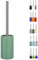 Spirella Brosse WC Porte-Balai Toilette Pot à Balai „Tube“ Ensemble WC à Poser en Céramique et Acier Inoxydable Vert
