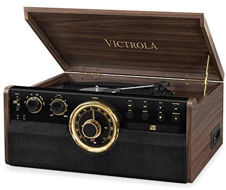 Victrola Empire, 6-In-1 Tocadiscos Bluetooth, Color Café