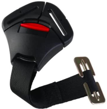 MuStone - Cintura di sicurezza per bambini, con clip di sicurezza per seggiolino auto, con fibbia fissa, pettorina per cintura di sicurezza, con morsetto di protezione, colore nero