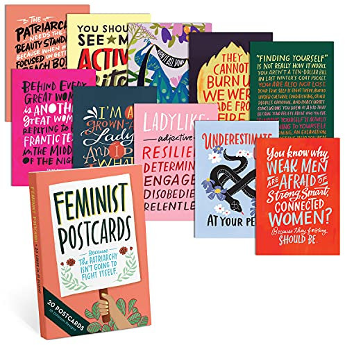Emily McDowell & Friends Feministisches Postkartenheft, 20 Postkarten (je 2 x 10 Stilen), 12,7 x 17,8 cm