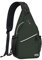 MOSISO Bolsa Cruzada Mochila de Pecho, Poliéster Duradero Pecho Hombro Desbalanceada Gimnasia Ligero Crossbody Saco Satchel al Aire Libre Excursión Bolsa Bandolera,Verde Medianoche, Medium