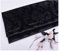 Weicher Samtstoff Dekostoff Meterware 140cm Breit Prägung Blumenmuster Samtmaterial Polsterstoff zum Nähen von Kunsthandwerk, Kissen, Möbeln, Tischdecke(Color:Schwarz)