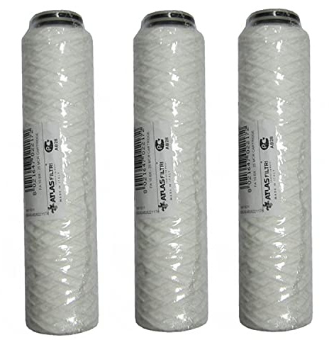 KIT 3 FILTRI FA 10 BX 25 MCR - CARTUCCIA FILO AVVOLTO PER FILTRARE I SEDIMENTI DELL'ACQUA | ATLAS FILTRI