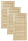 DecoMeister Lamellentüren aus Holz Massivholz Lamellentür Holztür Schranktür mit offenen Lamellen für Kleiderschrank Möbelfronten 294x606 mm 3-er Pack