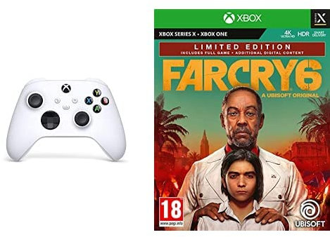 Xbox Wireless Controller - Robot White + Far Cry 6 Limited Edition