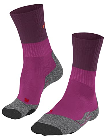 FALKE TK2 Crest Wandersocken mittelstarke Polsterung antiblasen warm Trekkingsocken Thermo atmungsaktive schnelltrocknende klimaregulierende geruchshemmende Wolle Funktionsmaterial für Damen 1 Paar