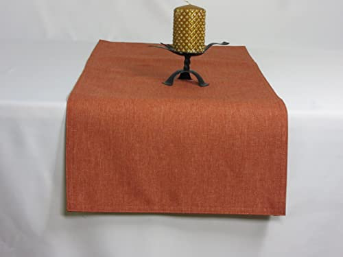 Tischläufer | Terrakotta - Eckig - 40x140cm | Tischband | Mitteldecke | Leinen-Optik | Lotus-Effekt | Schmutzabweisend