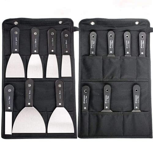 Set 7 pezzi Spatola per Stucco Frattazzo Spatole per Stucco per Cartongesso, Raschietti per Pareti, Spatola Stucco,Spatole Stucco con sacchetto di conservazione Spatole in Acciaio Inossidabile