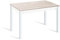 Portus| Mesa de Cocina Fija 100x60 Aurora con Patas en Blanco
