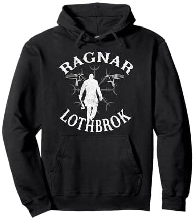 Helm der Ehrfurcht und Odins Rabe mit Ragnar Lothbrok Pullover Hoodie