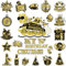 70th Birthday Cruise Door Magnets Decorations, Gold Black Happy 70th Birthday Cruise Ship Door Decor Magnetic for 70th Men Women Anniversary Party Supplies Favors Door Refrigerator Fridge Car Kitchen
