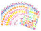 ADERTOS 1215 Stück/15 Blatt Klebebuchstaben Bunt Buchstabenaufkleber Buchstaben Aufkleber Sticker Zahlen Buchstaben zum Aufkleben Wasserfest Selbstklebende Buchstaben Alphabet Aufkleber für DIY Deko