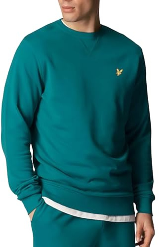 Lyle & Scott Mens Crew Neck Long-Sleeved Sweatshirt (L) (Court Green)