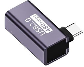 Askoppo Rechtwinkliger USB-C-Stecker auf MIDI-Buchse-Adapter,Typ C auf USB B Druckeradapter für Drucker MIDI E-Piano Synthesizer und mehr Typ-C Gerät/Laptop (1 Stück)