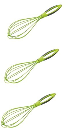 Alipis 3stücke Silikon Schneebesen Mit Rutschfestem Griff Zum Rühren Und Aufschäumen Von Eiern Sahne Und Saucen Küchenutensil Zufälliger Farbe