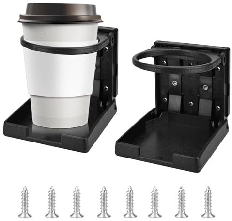 Genossen Auto Getränkehalter 2 Stück Klappbar Dosenhalter Flaschenhalter Tassenhalter Universeller Kaffeebecherhalter Cup Drink Holders Becherhalter für Boot KFZ LKW Auto Aschenbecher
