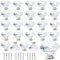 TAICHEUT 30 PCS 40mm Clear Crystal Door Knobs, Diamond Crystal Cabinet Knobs with Screws, Cupboard Cabinet Handles for Home, Kitchen, Office