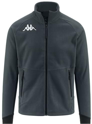 Kappa - Felpa con Zip, Uomo, Grigio, Poliestere, Sci, 6CENTO 687N, Taglia: XL