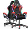 RacingRreat LED Gaming Chair - Video Game Recliner, Adult Ergonomic RGB, Height Adjustable with Headrest and Lumbar Support (Red)