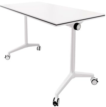 Klappbarer Konferenztisch, Faltbare Seminar-Besprechungstische Mit Rollen, Rollbarer Seminartisch Schulungstisch, Rechteckiger Modularer Konferenztisch, Für Büros, Klassenzimmer, Empfang(120*60*75cm/4
