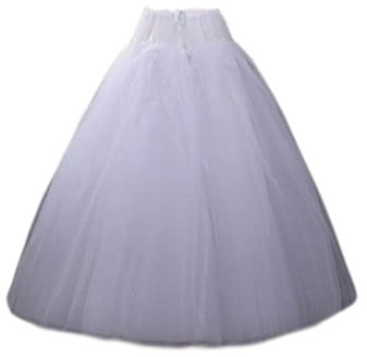 RULTA Damen A-line Hoopless Petticoat 3 Layers Brautkleid Unterrock weiß ärmellos flauschig Mehrschichtig Ballkleider.