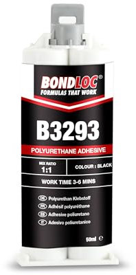 Black Polyurethane Adhesive 3 Minute 50ML Syringe Pack Qty 2