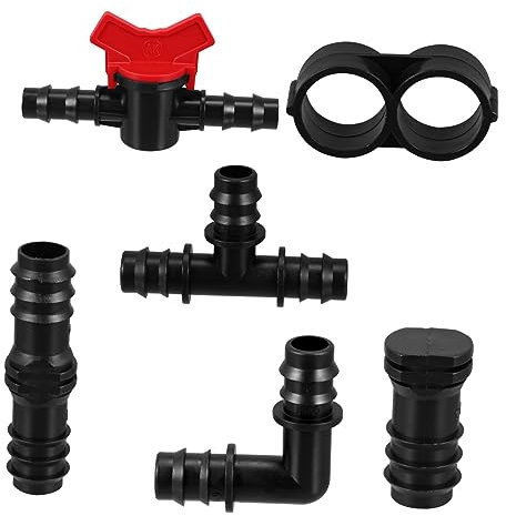 CAXUSD 42-teiliges Bewässerungsset Mit Schlauch-verbinder T-stücken Und Endstopfen Für Tropfbewässerung