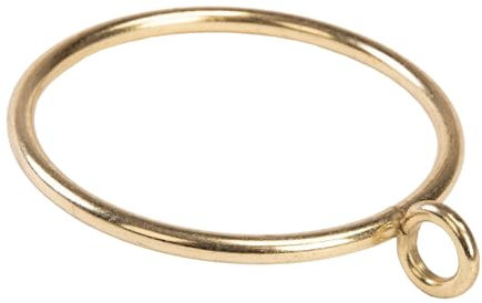 TXZWJZ - Curtain Rings with Eyelet for Curtain Rods, Inner Diameter 50 mm, Metal, Silver