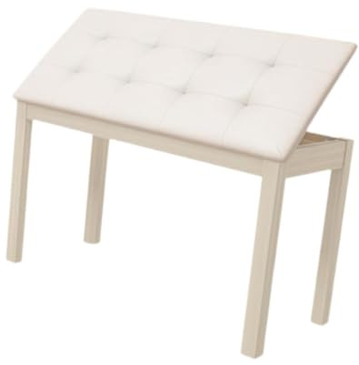 harayaa Klavierbank Klavierhocker mit gepolstertem Kissen und hölzerne Klaviersitz zum Training, Beige