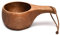 Finland Kuksa - Taza de café portátil con mango de madera de acacia, gancho de cuerda, taza de leche, taza de café