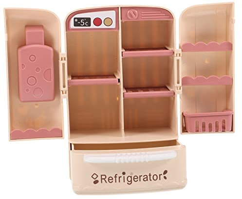 FRCOLOR Scale Dollhouse Mini Fridge Lightweight Pretend Play Kitchen Miniatures for Compact Mini House Refrigerator Model