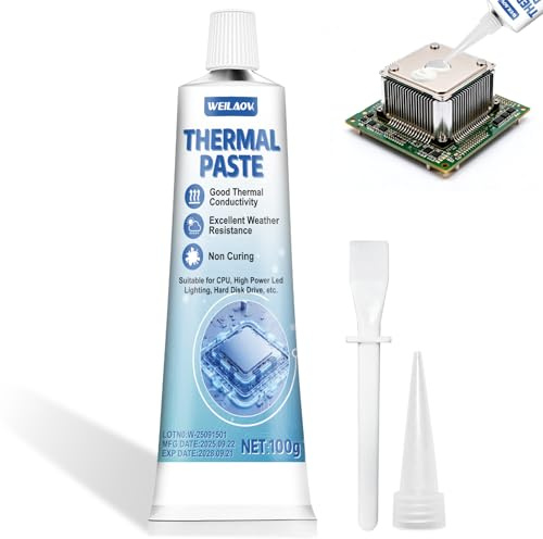 WEILAOK Pâte Thermique Processeur, Thermal Paste, Pâte Thermique 100ML | Excellente Conductivité Thermique, Pâte Thermique Haute Performance Adaptée Aux Processeurs, Cartes Graphiques, etc
