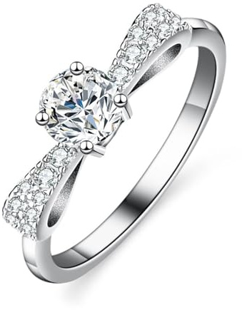 Skcess Platin 950 Eternity Ring, Matching Rings 5mm Moissanit Weiß 0.5ct Größe 57 (18.1)