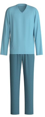CALIDA Cotton Special Pyjama Herren | langer Schlafanzug aus 100% Baumwolle