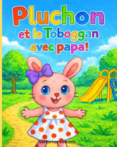 Pluchon et le toboggan avec papa