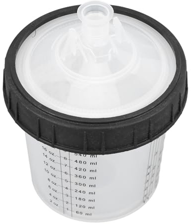 Picysa Kit Spruzzatore di Vernice Usa e Getta con 40 Tazze e Coperchi Interni per Verniciatura Automobilistica, Materiale ABS Durevole, Soluzione Efficiente in Termini di Tempo (0-600ML/0-20,3OZ