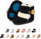 Stivaletti Invernali con Bottoni Design per Bambini Fondo Morbido Antiscivolo Stivali da Neve Bambino Cotone Piatto Pelliccia Scarpe Calde (0-6 Mesi, Nero)