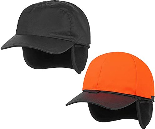 LIERYS Waxed Cotton Signalcap Baseball-Stil Regenfestes Baumwollcap Wasserabweisend Fleecefutter Unisex Herbst Winter schwarz L (58-59 cm)